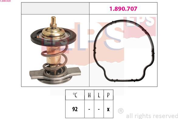 EPS 1.880.929 - Termostaatti, jäähdytysneste parts5.com