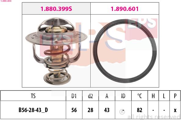 EPS 1.880.404 - Termostaat,Jahutusvedelik parts5.com