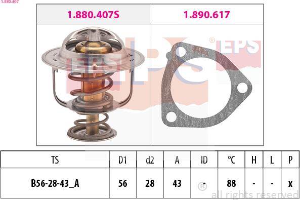 EPS 1.880.407 - Termostat, hladilno sredstvo parts5.com