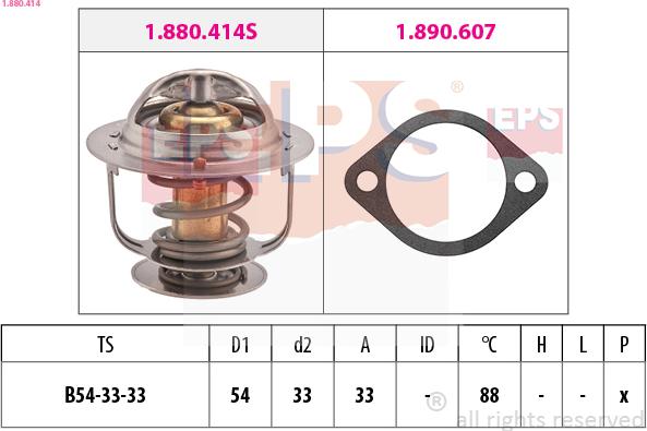 EPS 1.880.414 - Termostato, refrigerante parts5.com