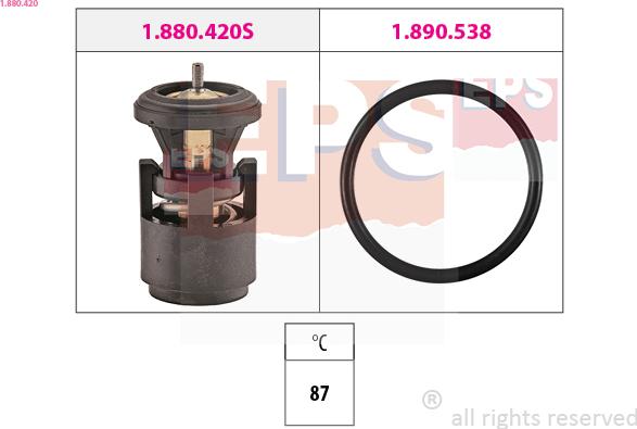 EPS 1.880.420 - Thermostat, coolant parts5.com