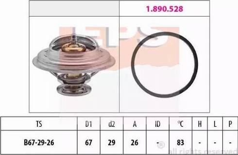 EPS 1.880.526 - Termostat chladenia parts5.com