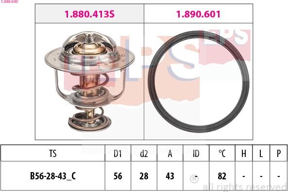 EPS 1.880.640 - Termostaat,Jahutusvedelik parts5.com