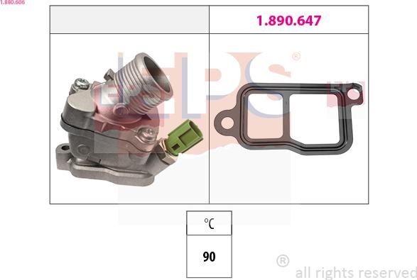 EPS 1.880.606 - Termostat, środek chłodzący parts5.com