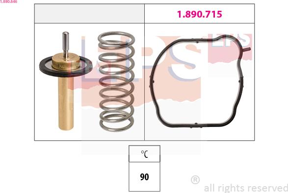 EPS 1.880.846 - Termostato, refrigerante parts5.com