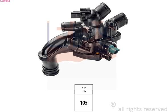 EPS 1.880.863 - Thermostat, coolant parts5.com