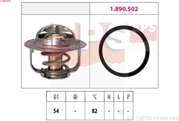 EPS 1.880.800 - Termostat,lichid racire parts5.com