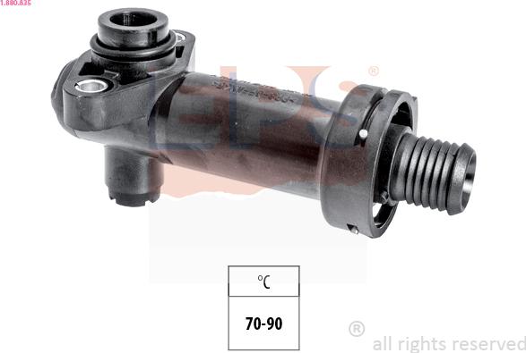 EPS 1.880.835 - Termostato, recirculación gases de escape parts5.com