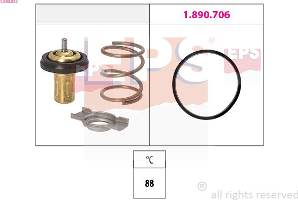 EPS 1.880.822 - Termostat,lichid racire parts5.com