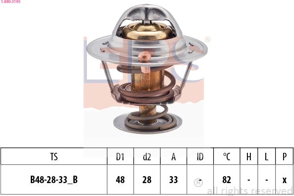 EPS 1.880.319S - Termostaat,Jahutusvedelik parts5.com