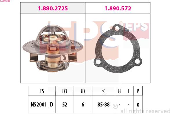 EPS 1.880.388 - Termostat, hladilno sredstvo parts5.com