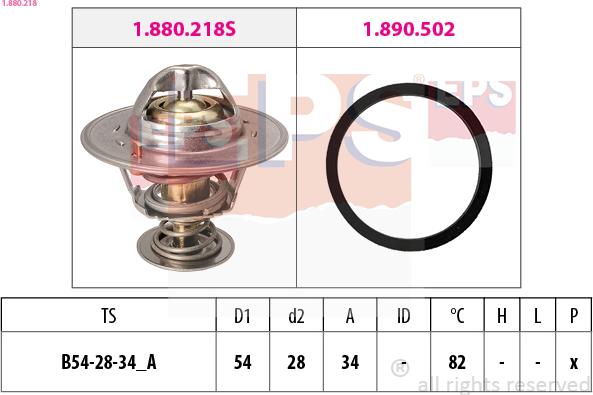 EPS 1.880.218 - Termostato, refrigerante parts5.com