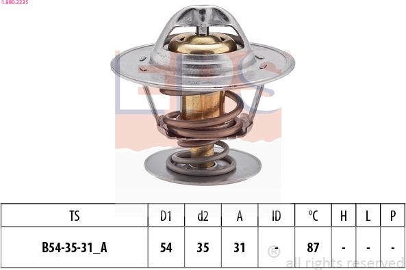 EPS 1.880.223S - Termostat, rashladna tečnost parts5.com