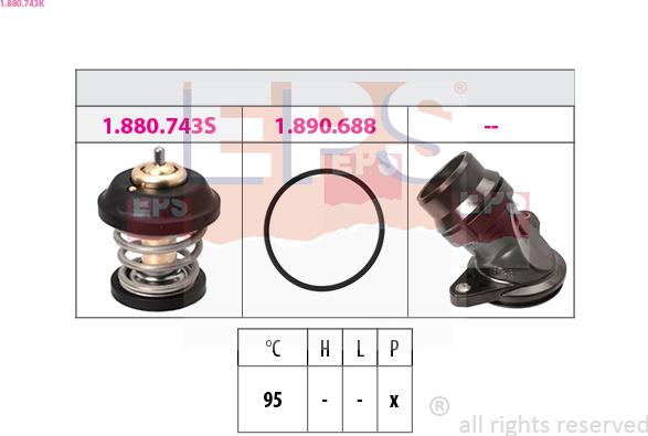 EPS 1.880.743K - Termostaat,Jahutusvedelik parts5.com