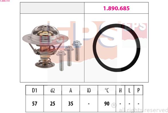 EPS 1.880.731 - Termostat, hladilno sredstvo parts5.com