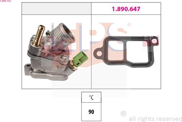 EPS 1.880.733 - Termostat,lichid racire parts5.com