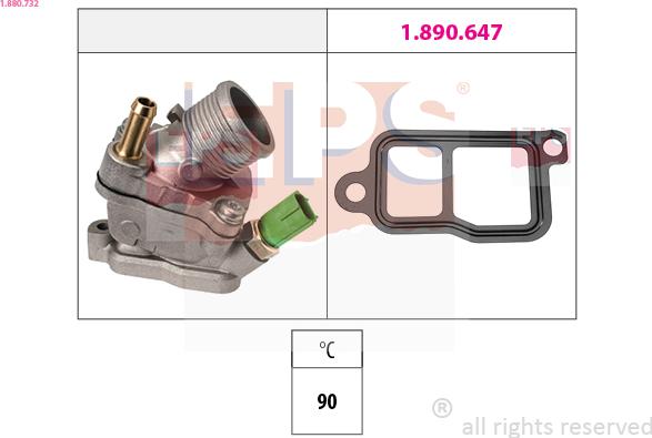 EPS 1.880.732 - Termostat, soğutma sıvısı parts5.com