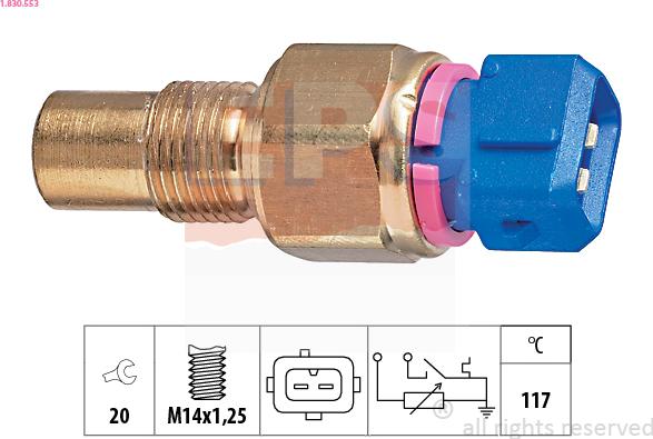 EPS 1.830.553 - Senzor, temperatura rashladnog sredstva parts5.com