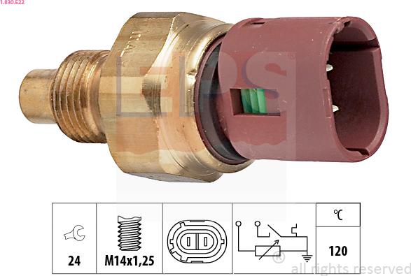 EPS 1.830.522 - Senzor, temperatura rashladnog sredstva parts5.com