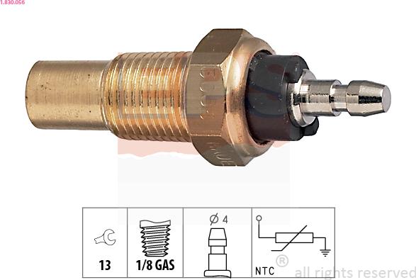 EPS 1.830.056 - Sensor, temperatura del refrigerante parts5.com