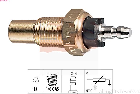 EPS 1.830.052 - Sonde de température, liquide de refroidissement parts5.com