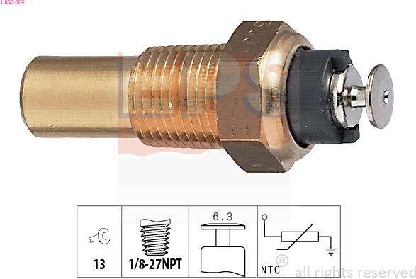 EPS 1.830.005 - Érzékelő, hűtőfolyadék-hőmérséklet parts5.com