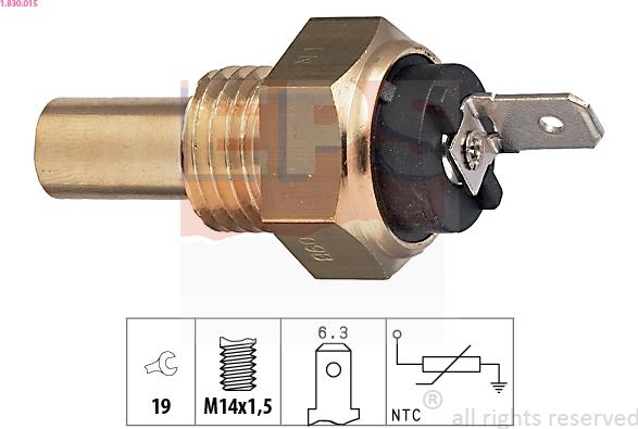 EPS 1.830.015 - Sonde de température, liquide de refroidissement parts5.com