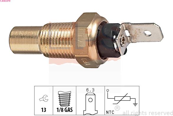 EPS 1.830.079 - Senzor,temperatura lichid de racire parts5.com