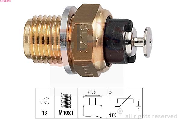 EPS 1.830.073 - Sensor, oil temperature parts5.com