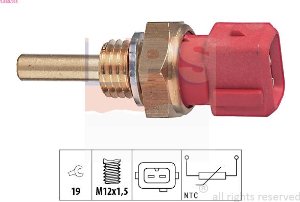 EPS 1.830.155 - Senzor, temperatura rashladne tečnosti parts5.com