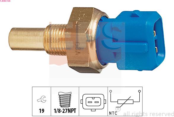 EPS 1.830.156 - Sonde de température, liquide de refroidissement parts5.com