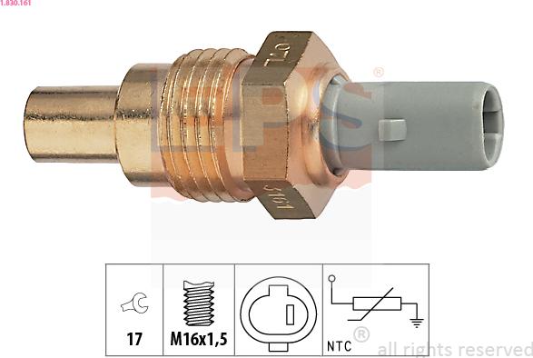 EPS 1.830.161 - Senzor,temperatura lichid de racire parts5.com