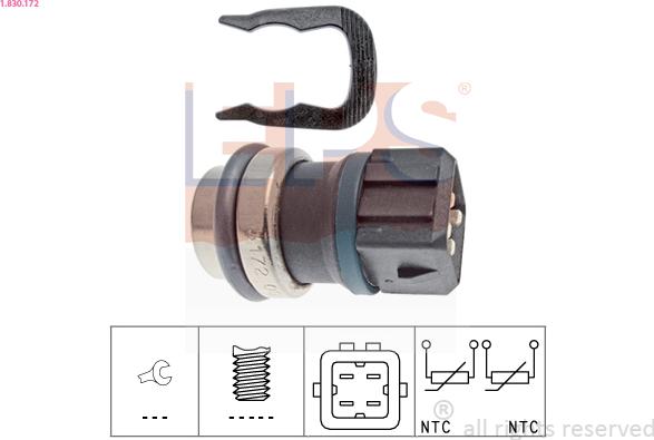 EPS 1.830.172 - Sensor, oil temperature parts5.com