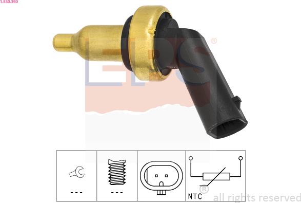 EPS 1.830.390 - Senzor,temperatura lichid de racire parts5.com