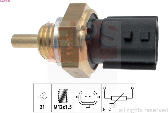 EPS 1.830.341 - Senzor, temperatura hladilnega sredstva parts5.com