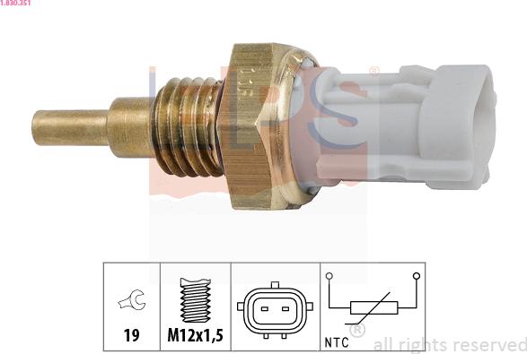 EPS 1.830.351 - Snímač, teplota oleje parts5.com