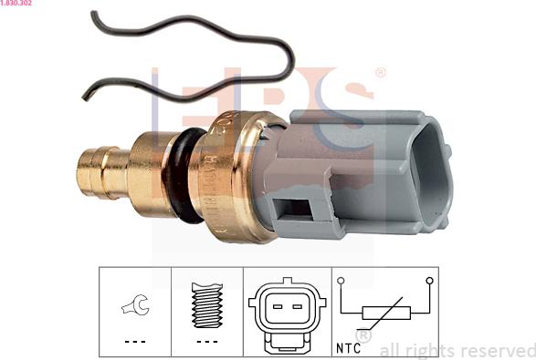 EPS 1.830.302 - Sensor, coolant temperature parts5.com