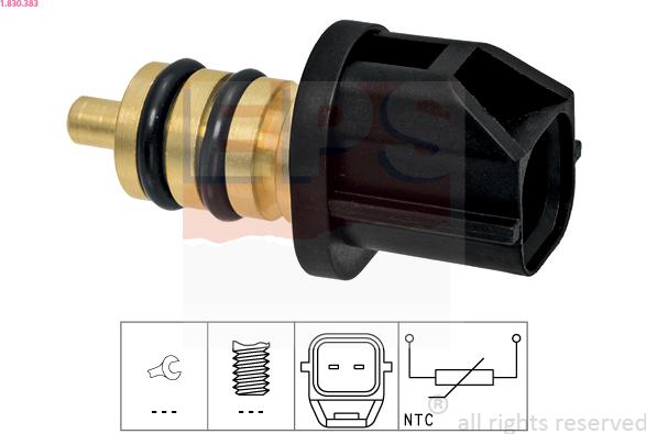 EPS 1.830.383 - Senzor,temperatura combustibil parts5.com