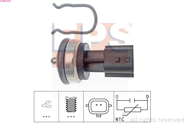 EPS 1.830.337 - Sensor, Kühlmitteltemperatur parts5.com