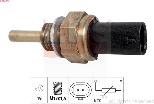 EPS 1.830.379 - Senzor,temperatura lichid de racire parts5.com