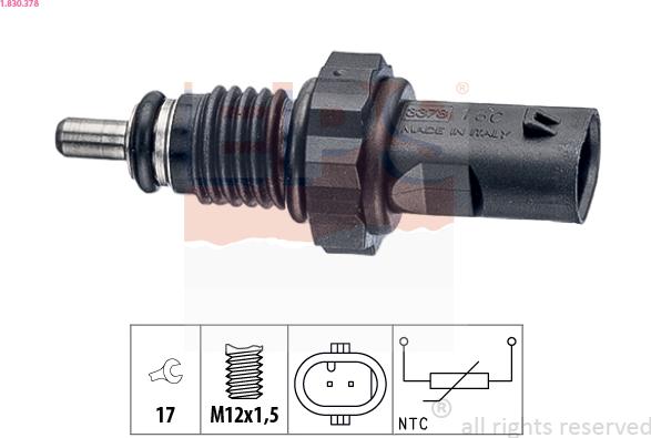 EPS 1.830.378 - Sensor, temperatura del aceite parts5.com