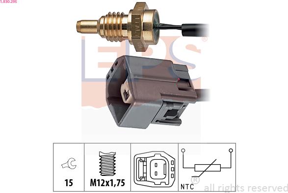 EPS 1.830.295 - Snímač, teplota chladiva parts5.com