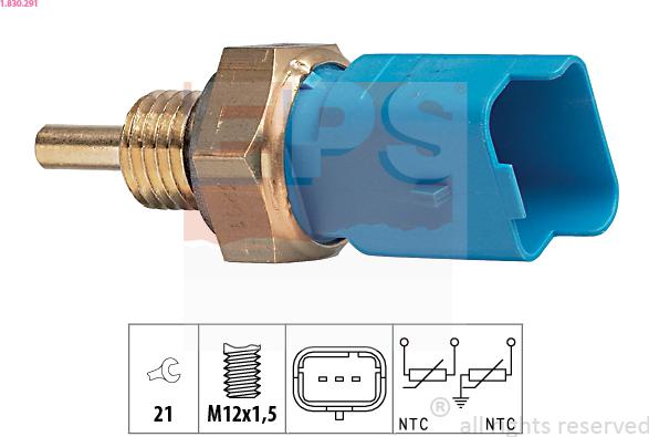 EPS 1.830.291 - Senzor, temperatura rashladne tečnosti parts5.com