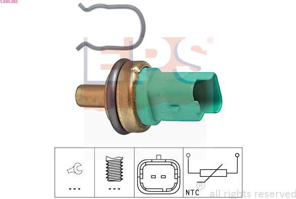 EPS 1.830.292 - Senzor,temperatura ulei parts5.com