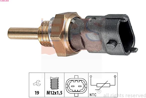 EPS 1.830.264 - Senzor, temperatura hladilnega sredstva parts5.com