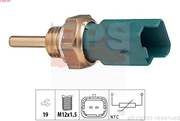 EPS 1.830.261 - Sensor, coolant temperature parts5.com