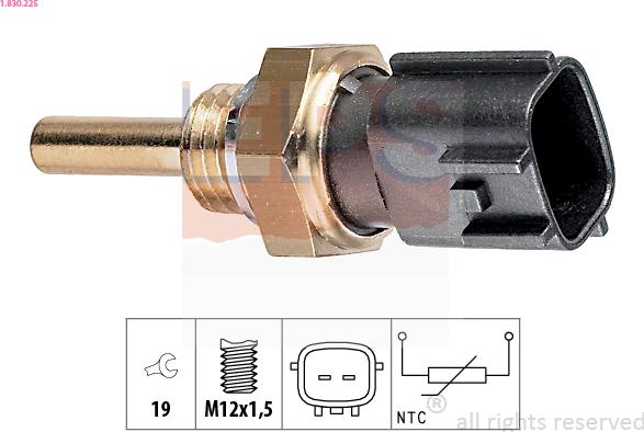 EPS 1.830.225 - Senzor,temperatura ulei parts5.com