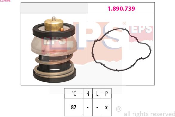 EPS 1.879.976 - Thermostat, coolant parts5.com