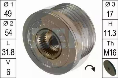 ERA 219059 - Pulley, alternator, freewheel clutch parts5.com