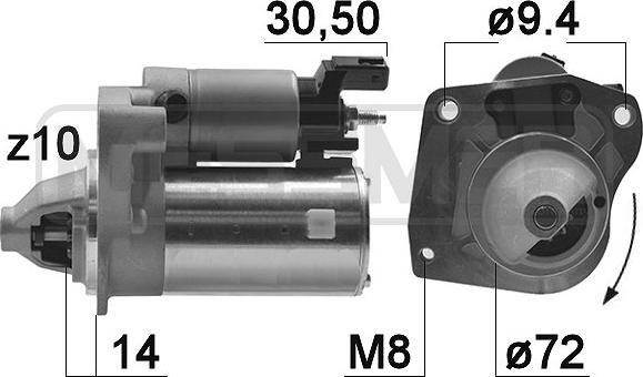 ERA 220970A - Motor de arranque parts5.com